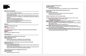 screen shot Sandy's resume example
